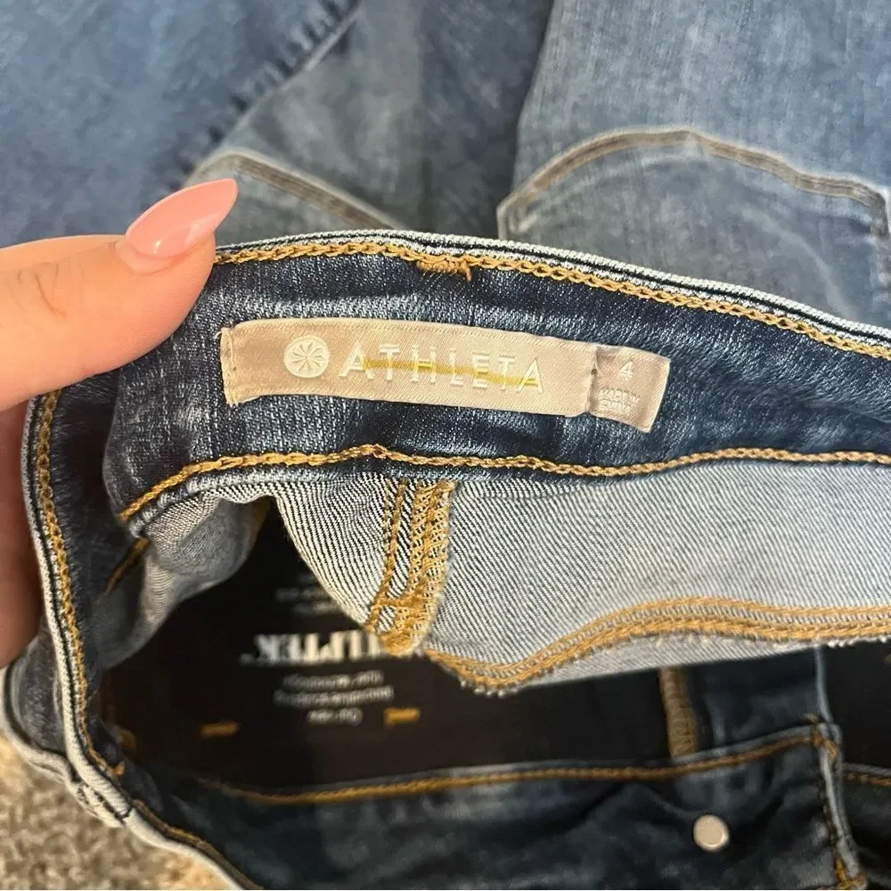 Athleta sculptek slim straight jean lapis wash